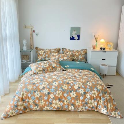 91家纺网 家纺一手货源 找家纺 （总）希文 2022年秋冬磨毛全棉生态磨毛印花四件套