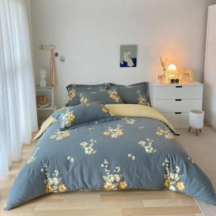 91家纺网 家纺一手货源 找家纺 （总）希文 2022年秋冬磨毛全棉生态磨毛印花四件套