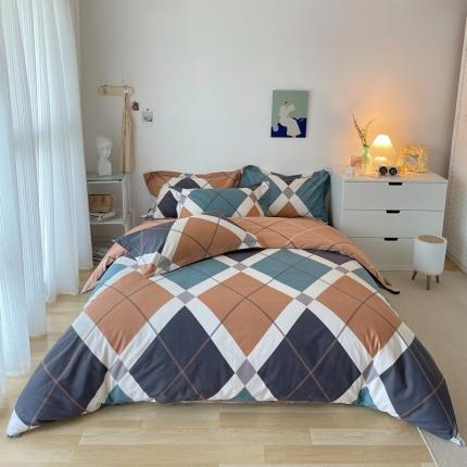 91家纺网 家纺一手货源 找家纺 （总）希文 2022年秋冬磨毛全棉生态磨毛印花四件套