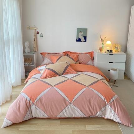 91家纺网 家纺一手货源 找家纺 （总）希文 2022年秋冬磨毛全棉生态磨毛印花四件套