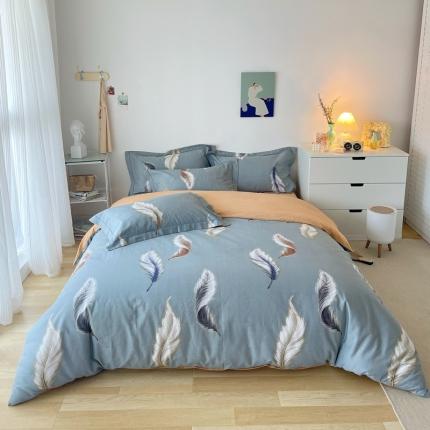 91家纺网 家纺一手货源 找家纺 （总）希文 2022年秋冬磨毛全棉生态磨毛印花四件套