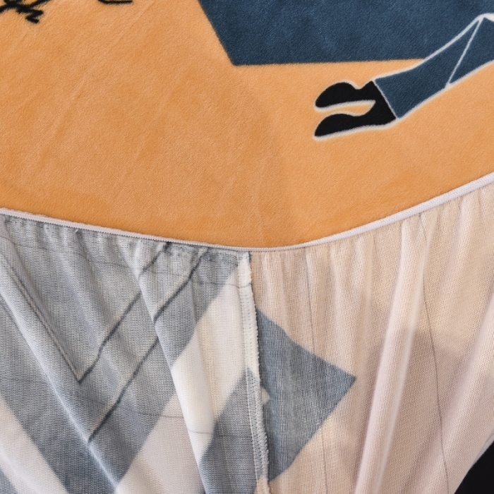 91家纺网 家纺一手货源 找家纺 锦罗绣 2021新款牛奶绒印花单品床笠奔腾鹿