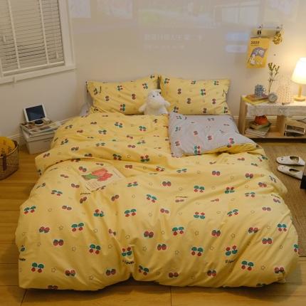 91家纺网 家纺一手货源 找家纺 （总）绫韵 2021新款13070全棉四件套初夏物语