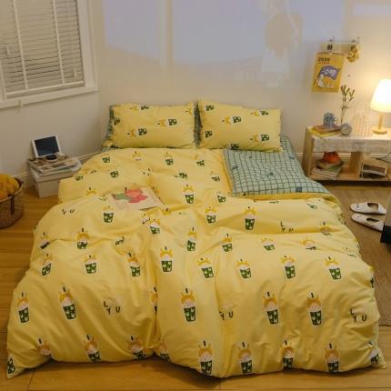 91家纺网 家纺一手货源 找家纺 （总）绫韵 2021新款13070全棉四件套初夏物语