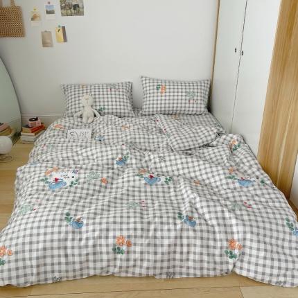 91家纺网 家纺一手货源 找家纺 （总）绫韵 2021新款13070全棉四件套初夏物语