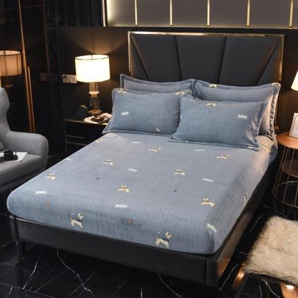 锦罗绣 2021新款牛奶绒印花单品床笠史努比