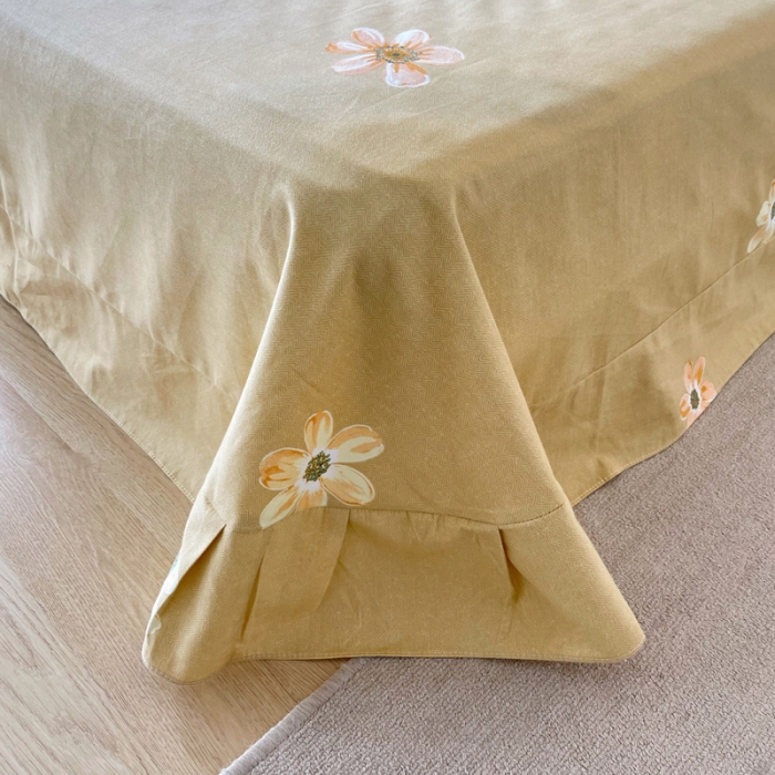 91家纺网 家纺一手货源 找家纺 希文 2021新款全棉生态磨毛印花四件套 花香丽人-绿