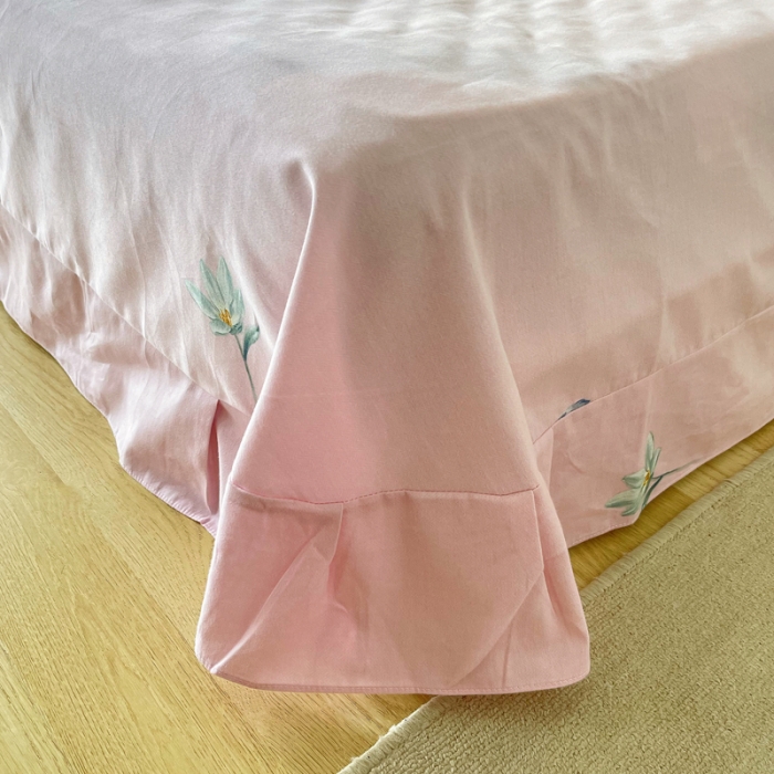 91家纺网 家纺一手货源 找家纺 希文 2021新款全棉生态磨毛印花四件套 花香弥漫-蓝