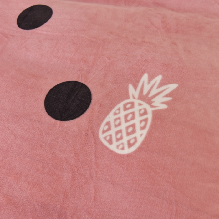 91家纺网 家纺一手货源 找家纺 锦罗绣 2021新款牛奶绒印花单品被套菠萝