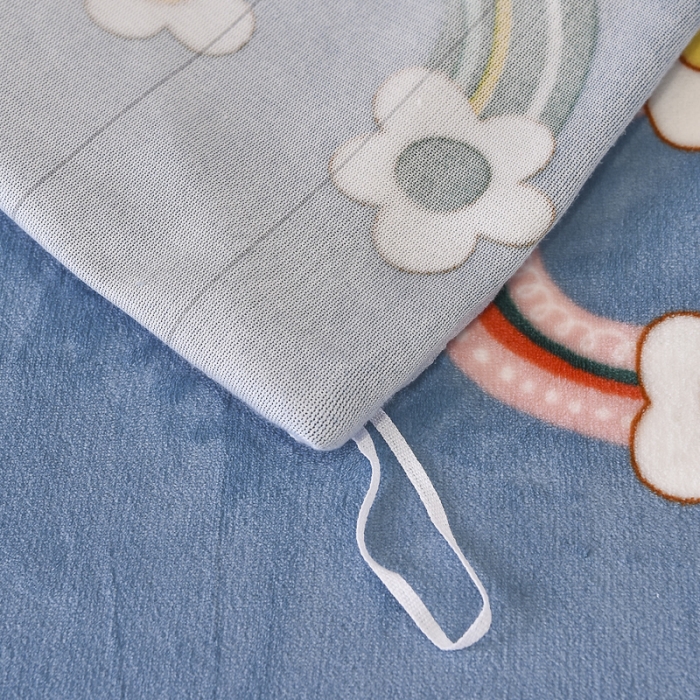 91家纺网 家纺一手货源 找家纺 锦罗绣 2021新款牛奶绒印花单品被套彩虹