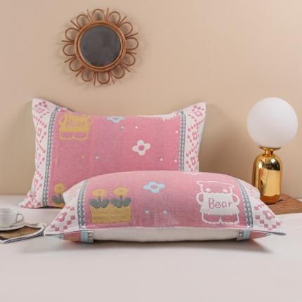 91家纺网 家纺一手货源 找家纺 （总）朴尔2020新款防滑半包按扣固定式全棉四层纱布枕巾