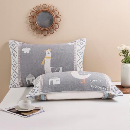 91家纺网 家纺一手货源 找家纺 （总）朴尔2020新款防滑半包按扣固定式全棉四层纱布枕巾