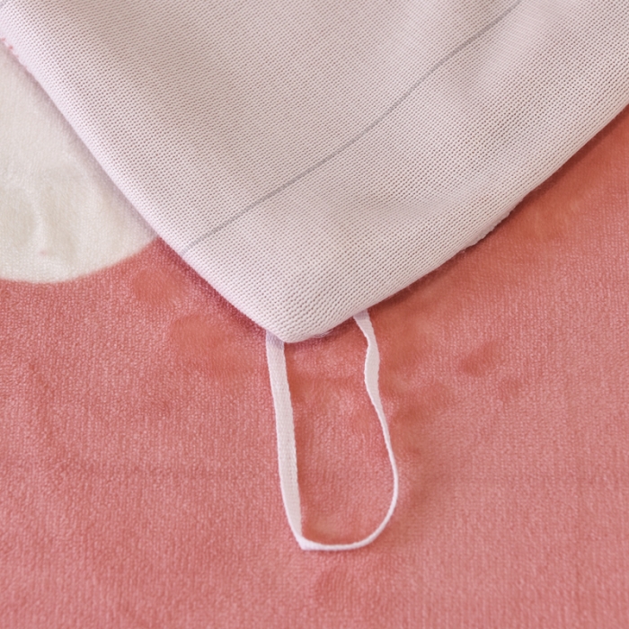 91家纺网 家纺一手货源 找家纺 锦罗绣 2021新款牛奶绒印花单品被套粉底小兔