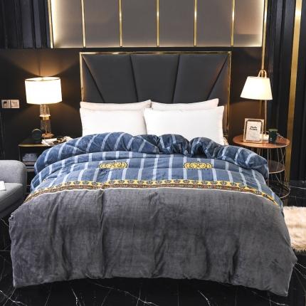 锦罗绣 2021新款牛奶绒印花单品被套皇冠