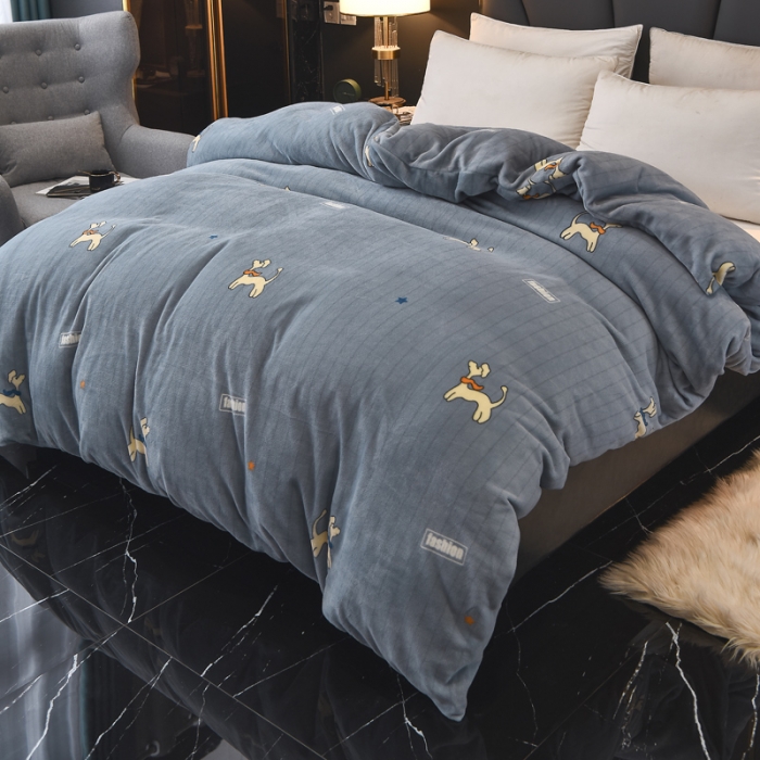 91家纺网 家纺一手货源 找家纺 锦罗绣 2021新款牛奶绒印花单品被套史努比