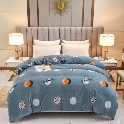 锦罗绣 2021新款牛奶绒印花单品被套小萝卜