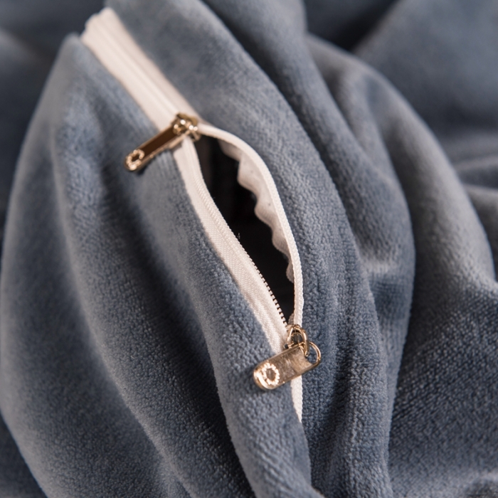 91家纺网 家纺一手货源 找家纺 绒博士 220g法莱牛奶水晶金貂魔法四件套-倾城之恋 幽蓝