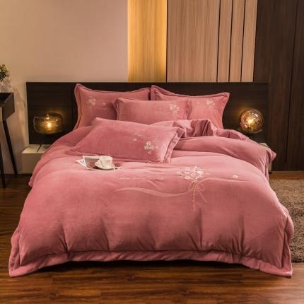 220g博士法莱牛奶水晶金貂宝宝贝贝魔法四件套倾城之恋豆沙