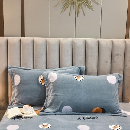 锦罗绣 2021新款牛奶绒印花单品枕套一对小萝卜