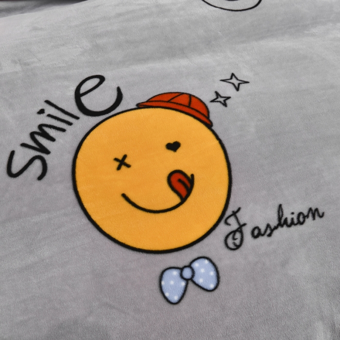 91家纺网 家纺一手货源 找家纺 锦罗绣 2021新款牛奶绒印花单品枕套一对笑脸