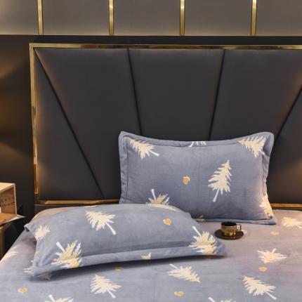 锦罗绣 2021新款牛奶绒印花单品枕套一对森林