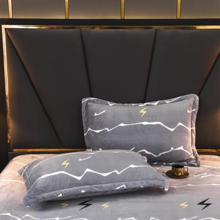 锦罗绣 2021新款牛奶绒印花单品枕套一对心动