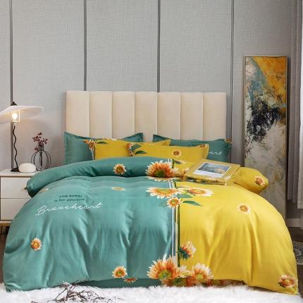 91家纺网 家纺一手货源 找家纺 （总）优尚 2021新款亲肤磨毛中国风大版花系列四件套