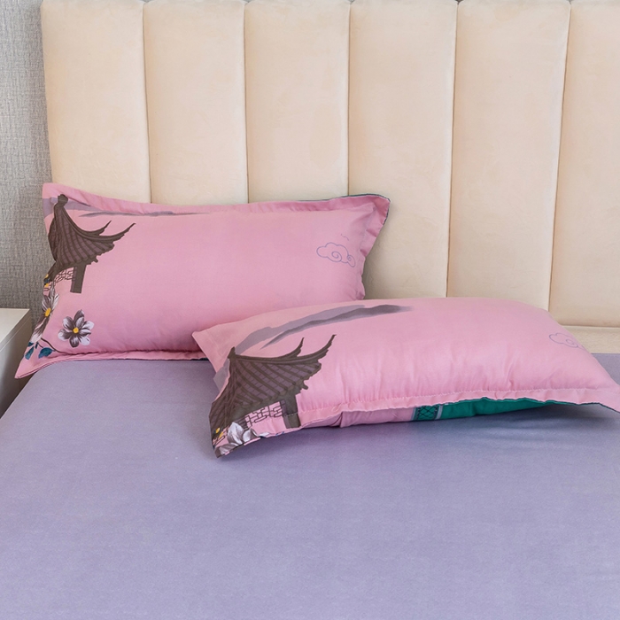 91家纺网 家纺一手货源 找家纺 （总）优尚 2021新款亲肤磨毛中国风大版花系列四件套