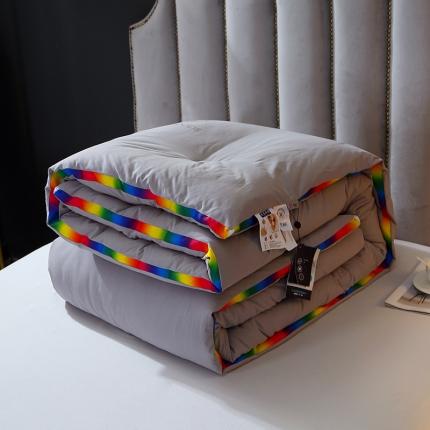 91家纺网 家纺一手货源 找家纺 （总）VIP被业 2021新款彩虹大豆被冬被