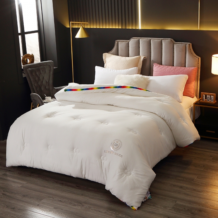 91家纺网 家纺一手货源 找家纺 （总）VIP被业 2021新款彩虹大豆被冬被