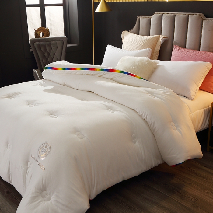 91家纺网 家纺一手货源 找家纺 （总）VIP被业 2021新款彩虹大豆被冬被