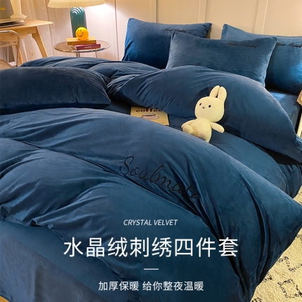 91家纺网 家纺一手货源 找家纺 手机实拍四件套 宝宝绒刺绣四件套 直播四件套 恩和家纺