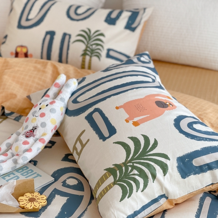 91家纺网 家纺一手货源 找家纺 （总）时年 2021新款40S全棉印花四件套小可爱系列