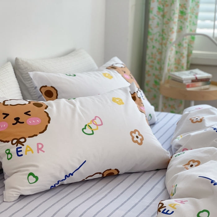 91家纺网 家纺一手货源 找家纺 时年 2021新款40S全棉印花四件套小可爱系列 贝尔先生