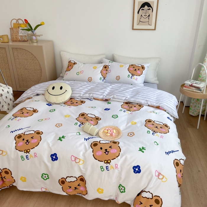 91家纺网 家纺一手货源 找家纺 时年 2021新款40S全棉印花四件套小可爱系列 贝尔先生