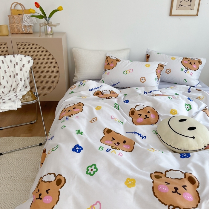 91家纺网 家纺一手货源 找家纺 时年 2021新款40S全棉印花四件套小可爱系列 贝尔先生