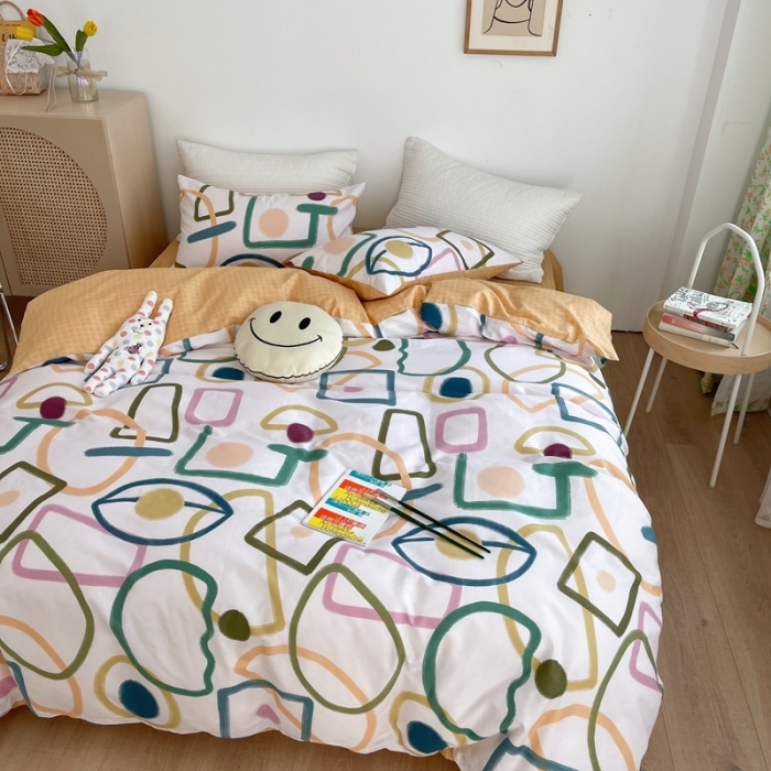 91家纺网 家纺一手货源 找家纺 时年 2021新款40S全棉印花四件套小可爱系列 奇思妙想