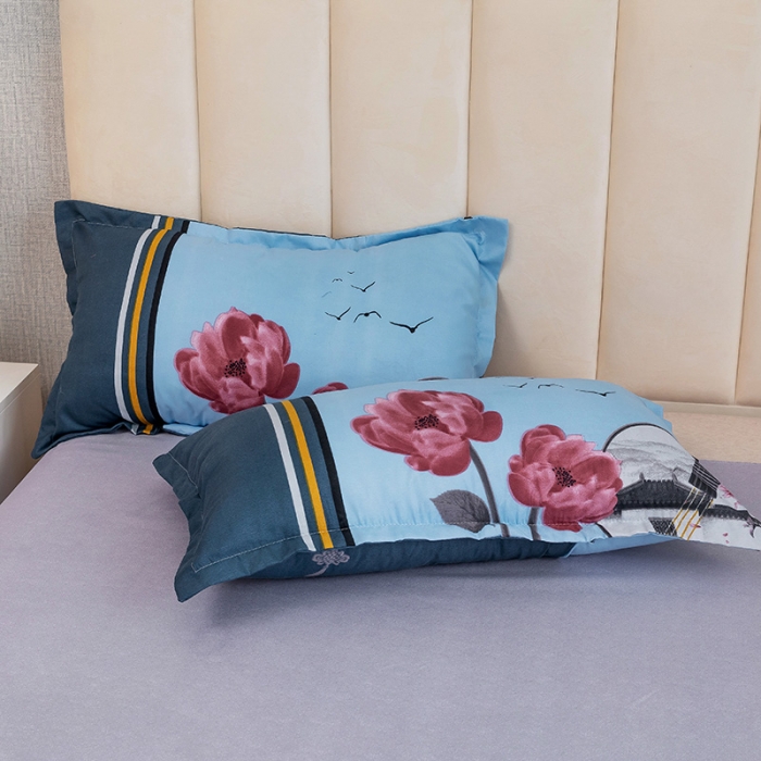 91家纺网 家纺一手货源 找家纺 优尚 2021新款亲肤磨毛中国风大版花系列四件套 白薇琵琶