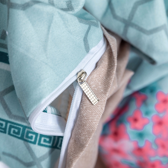 91家纺网 家纺一手货源 找家纺 优尚 2021新款亲肤磨毛中国风大版花系列四件套 碧波圣诞