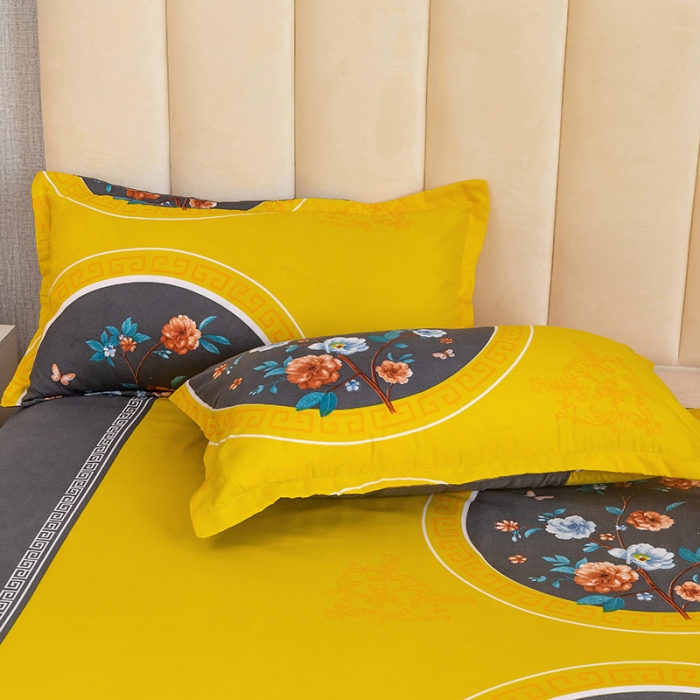 91家纺网 家纺一手货源 找家纺 优尚 2021新款亲肤磨毛中国风大版花系列四件套 黑金皇朝