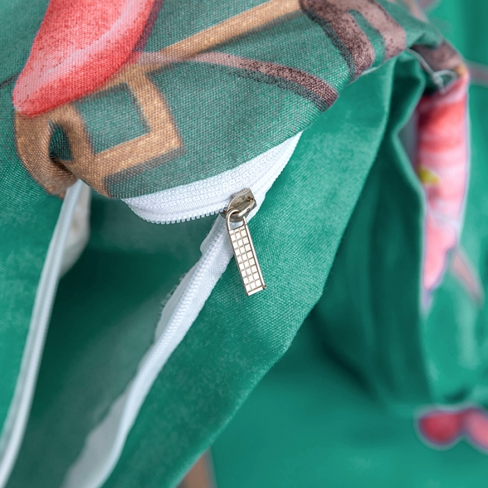 91家纺网 家纺一手货源 找家纺 优尚 2021新款亲肤磨毛中国风大版花系列四件套 青苍白荷