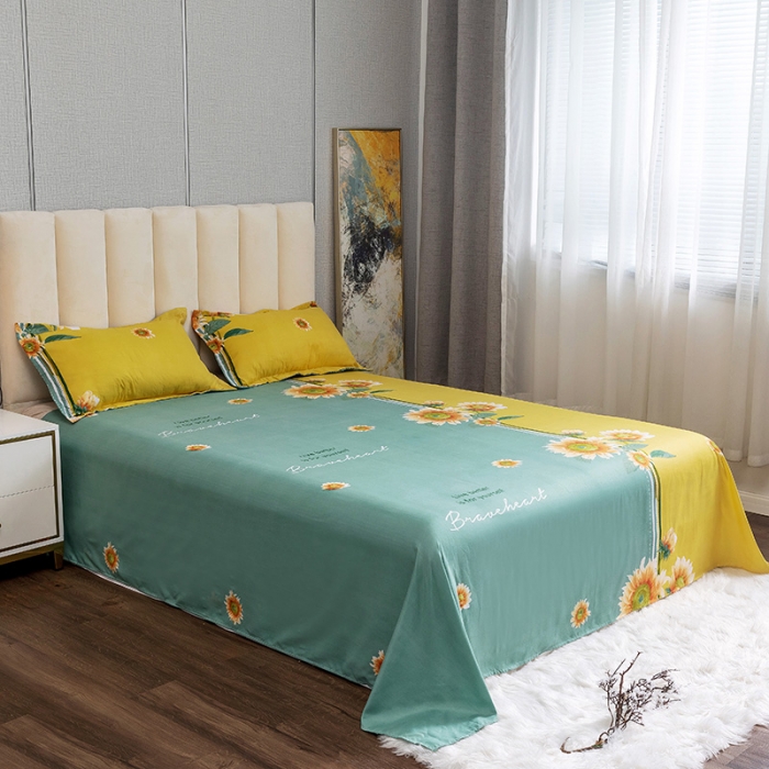 91家纺网 家纺一手货源 找家纺 优尚 2021新款亲肤磨毛中国风大版花系列四件套 向阳花开