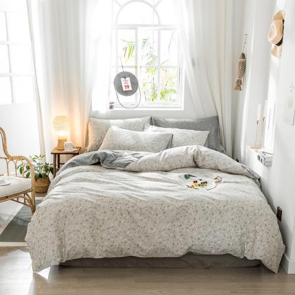 91家纺网 家纺一手货源 找家纺 （总）绫韵2021新款40S全棉13070四件套田园碎花系列