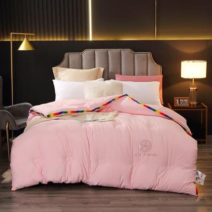 VIP被业 2021新款彩虹大豆被冬被 彩虹粉