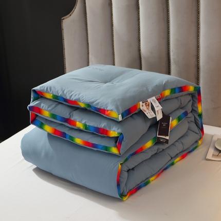 91家纺网 家纺一手货源 找家纺 VIP被业 2021新款彩虹大豆被冬被 彩虹兰