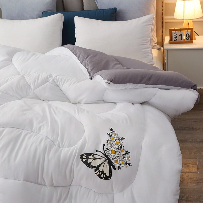 91家纺网 家纺一手货源 找家纺 VIP被业 2021新款7D时尚冬被 蝶舞飞飞