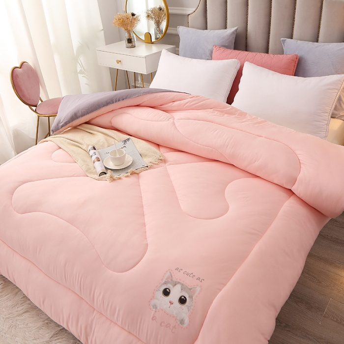 91家纺网 家纺一手货源 找家纺 VIP被业 2021新款7D时尚冬被 可爱喵喵