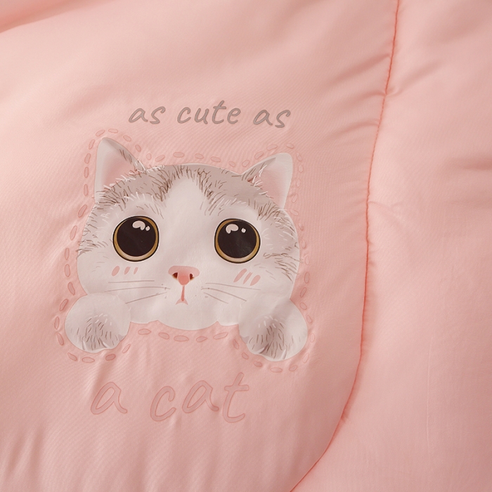 91家纺网 家纺一手货源 找家纺 VIP被业 2021新款7D时尚冬被 可爱喵喵