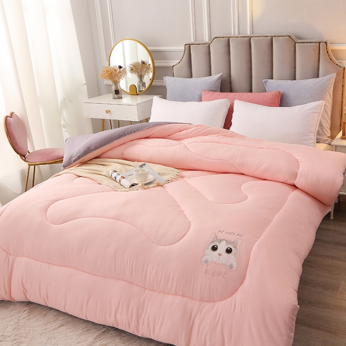 91家纺网 家纺一手货源 找家纺 VIP被业 2021新款7D时尚冬被 可爱喵喵