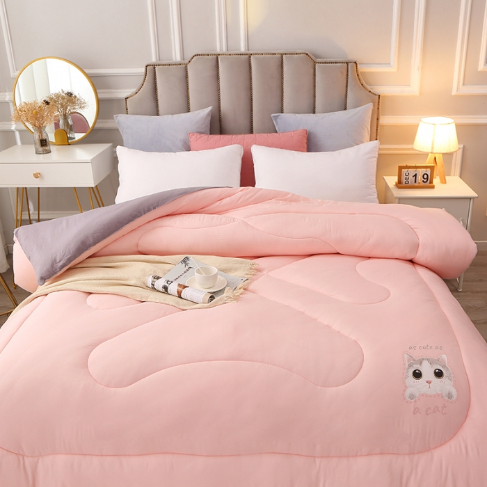 91家纺网 家纺一手货源 找家纺 VIP被业 2021新款7D时尚冬被 可爱喵喵